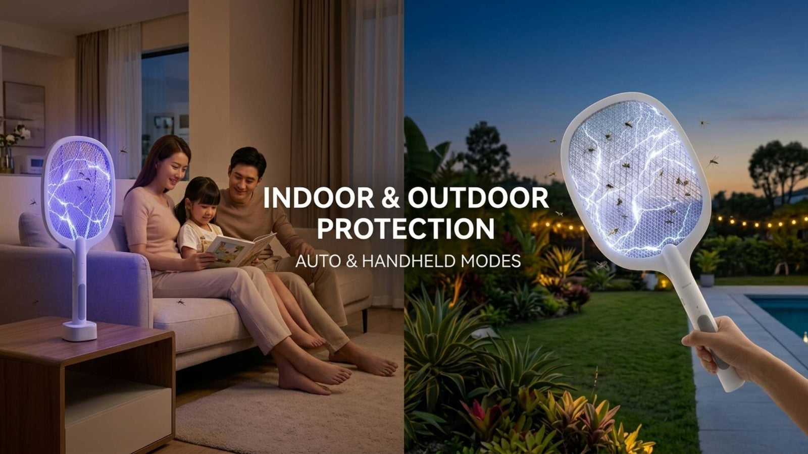 Nova USB Rechargeable Mosquito Racket | ME-903 Model | | Electric Insect Killer Swatter |  For Indoor & Outdoor Use - Full View