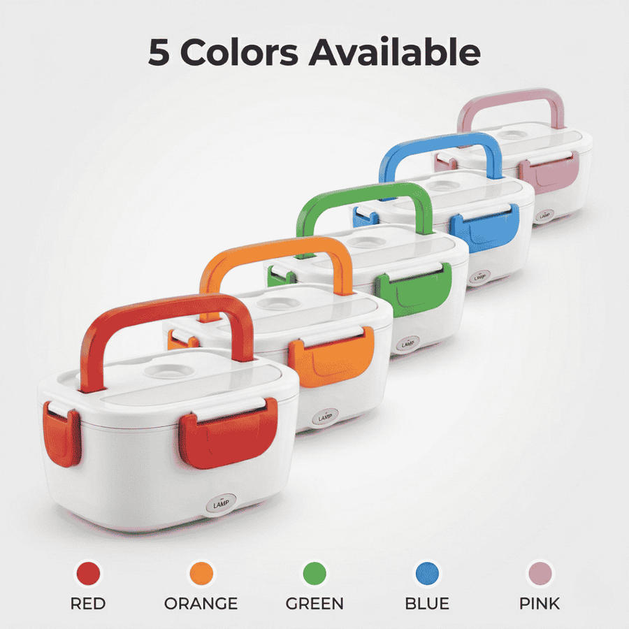 Portable Electric Heating Lunch Box with Leak-Proof Design & Soup Tray - Feature 4