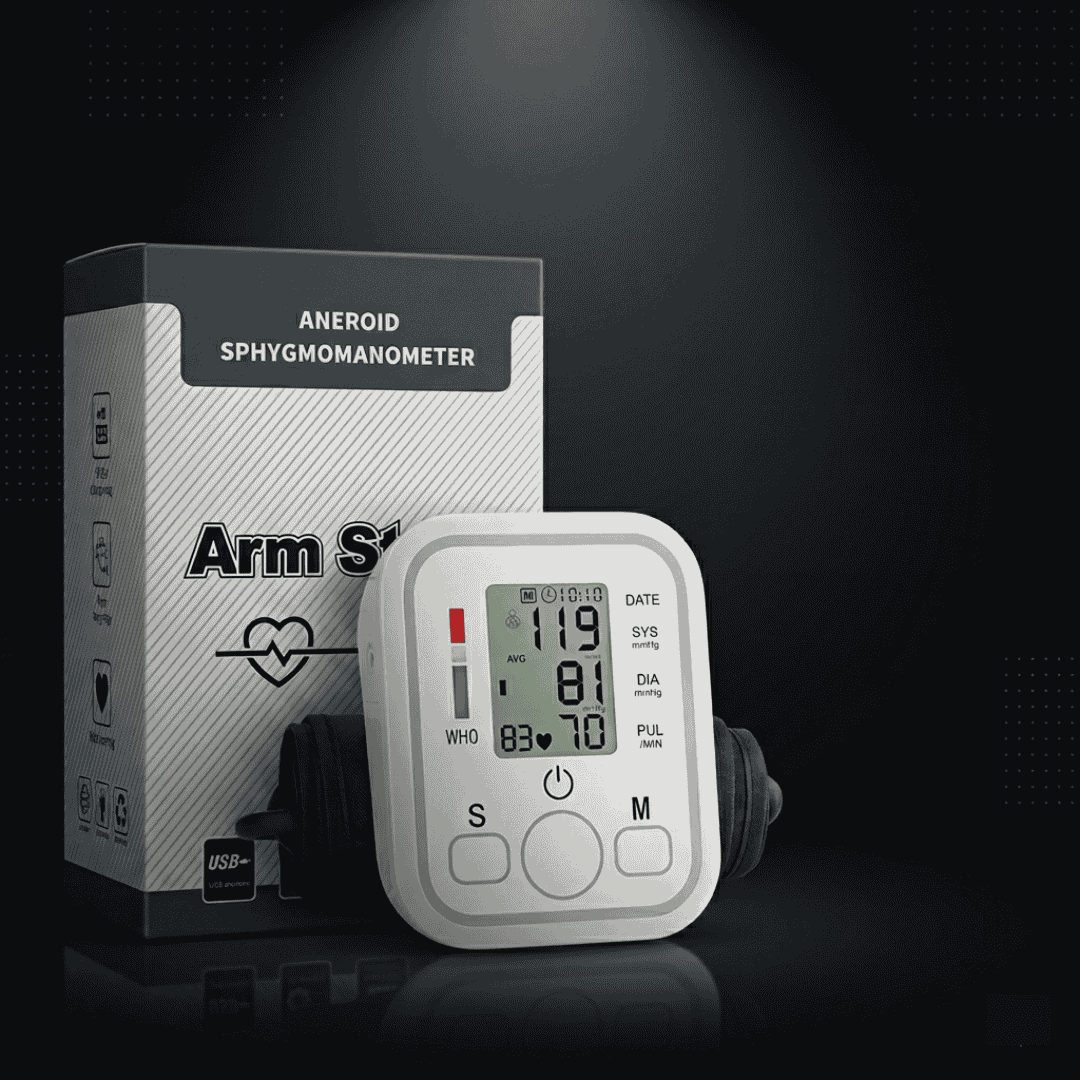 Digital Blood Pressure Monitor | Upper Arm Automatic BP Machine with Large LCD Display, Memory Storage & Voice Function