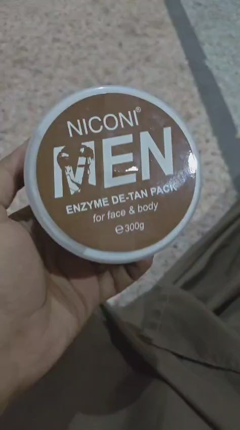 Niconi Men Enzyme De Tan Pack For Face And Body 300g Best Quality Skincare Solution